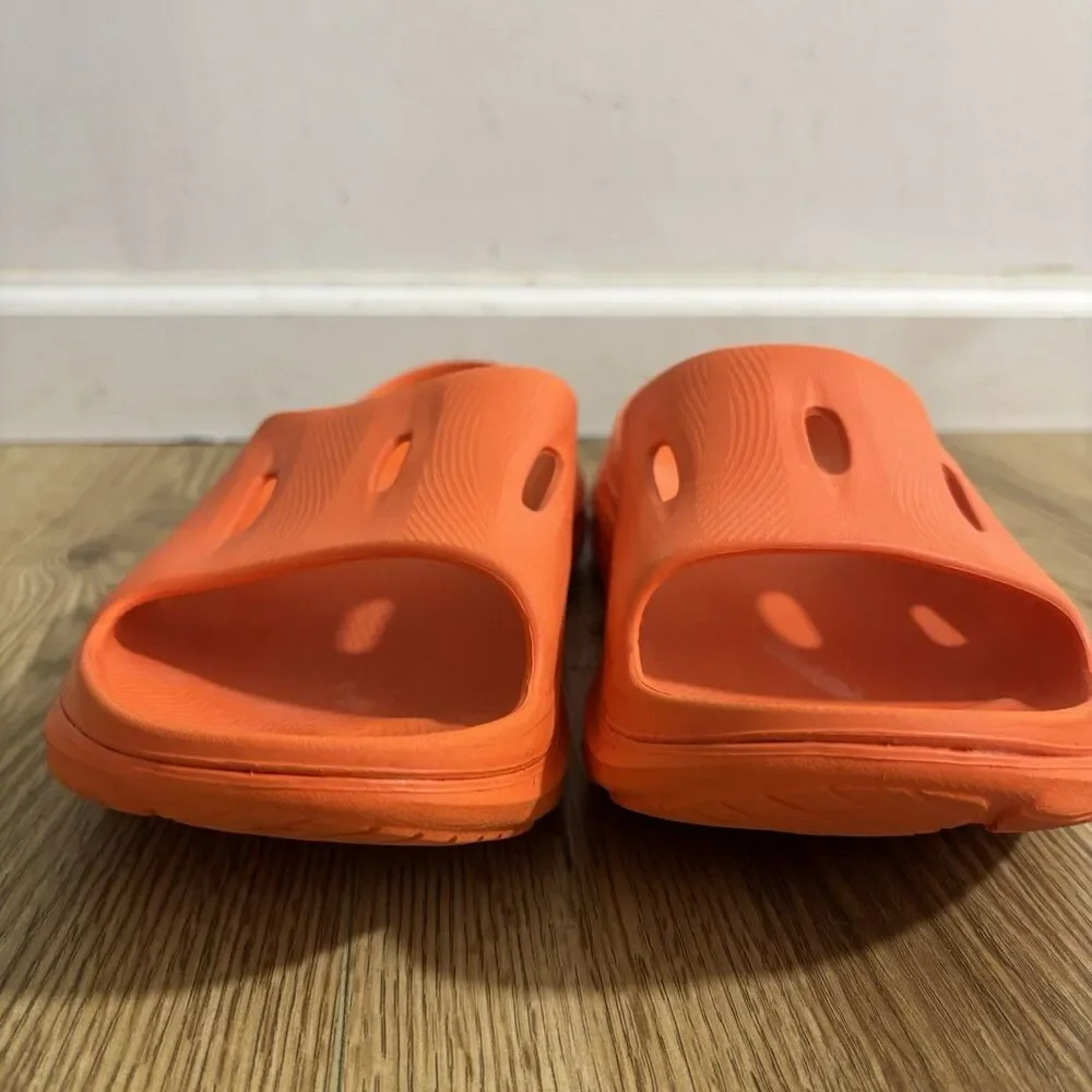Hoka Ora Recovery 3 Slide Men’s Sz 11 Orange Neon Flame Sandal Athletic